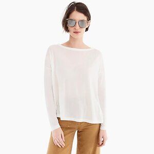 NEW NWT J. Crew Long Sleeve Tencel T-Shirt Color: Dark Seaweed